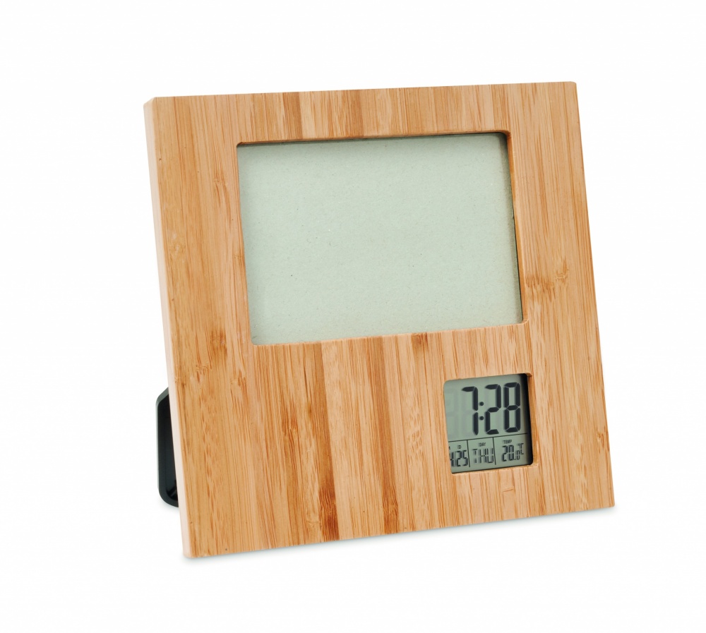 Logotrade promotional item picture of: Photo frame with weather statio
